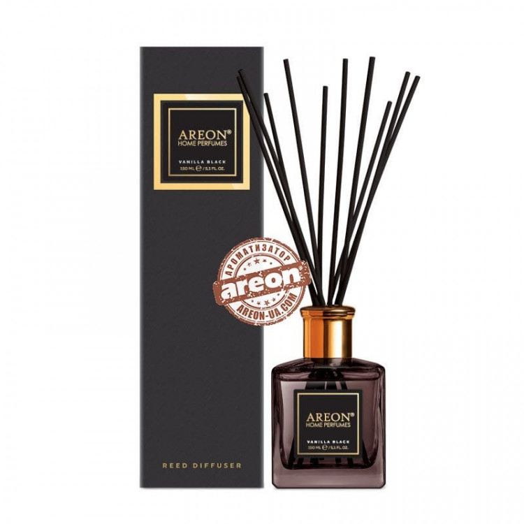 Ароматизатор для дому Areon Home Perfume Premium Vanilla Black 150ml (чорна ваніль)