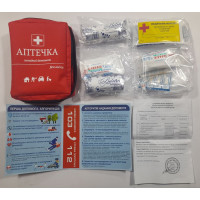 Аптечка для авто АМА-1, червона сумка (16 од., 21 шт)