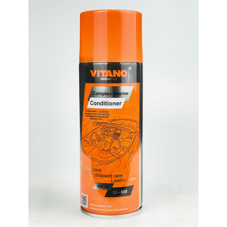 Очисник-кондиціонер салону, пластика, гуми (3в1) Complex interior conditioner VITANO 450 мл