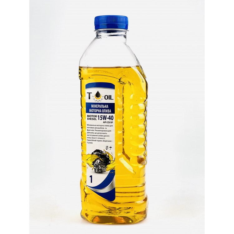 Олива моторна T-OIL Diesel 15W-40 1л