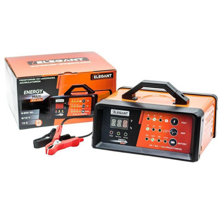 ELEGANT Зарядний пристрій 6/12В 10А EL 100455