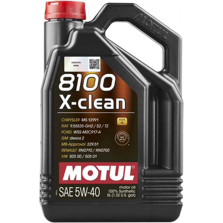 Олива моторна MOTUL  8100  X-clean  5W-40 5л. 102051