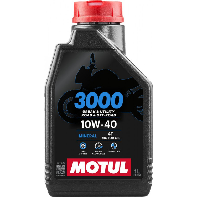 Олива мото Motul •3000• 10W-40  4T  1л  (мінер.)  107672