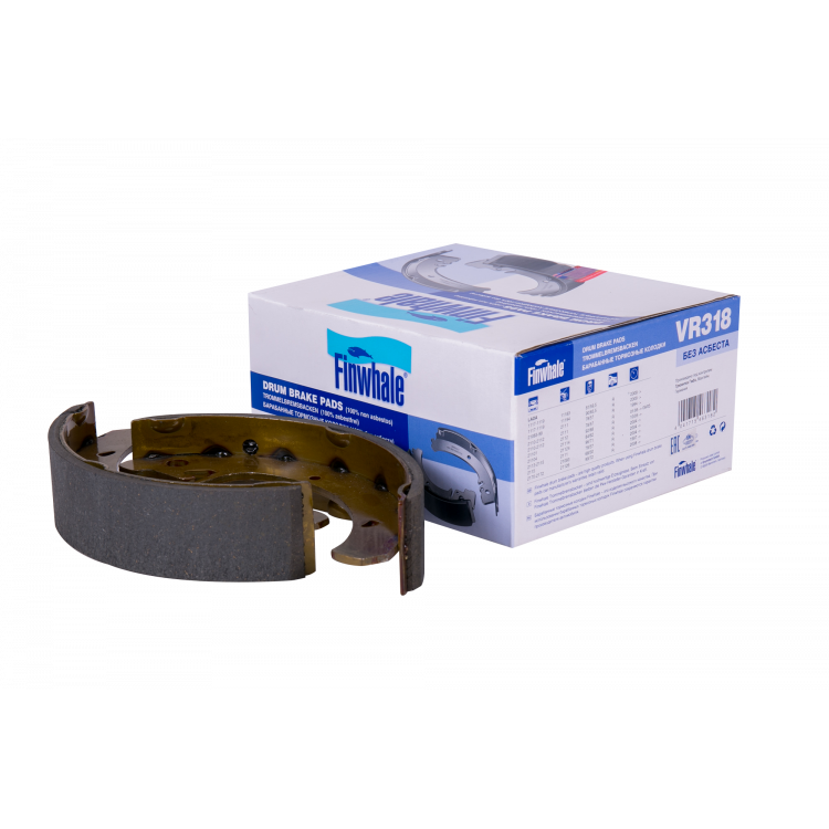 FINWHALE Колодки задні гальмові ВАЗ-2108  VR318  комплект