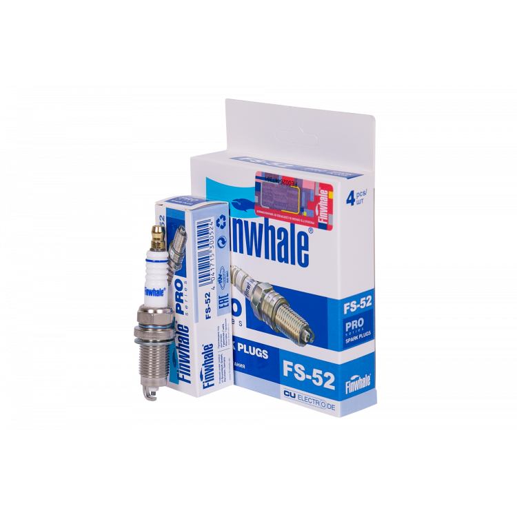 FINWHALE Свічка запалювання FS52 Octavia II 1.4 Golf V-VI (к-т 4 шт)