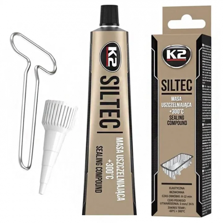 K2 SILTEC Герметик силіконовий (чорний) 90г  W003