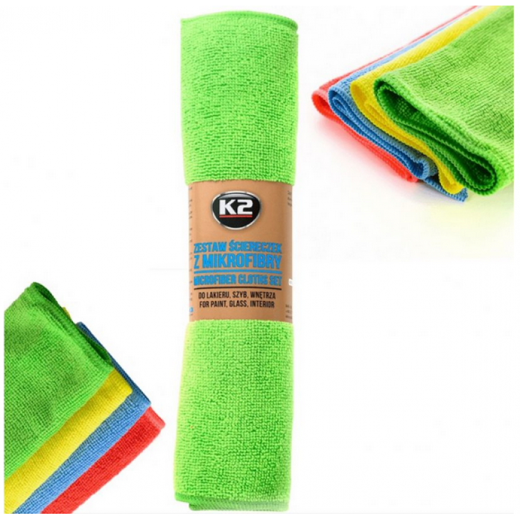 К2 MICROFIBER CLOTHS SET-Серветка мікрофібра 30х35см 4шт K710
