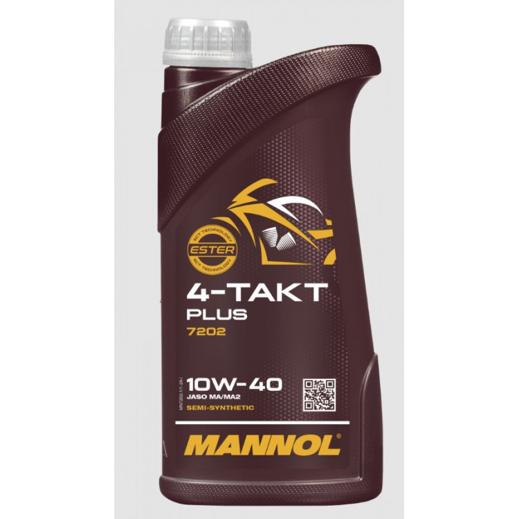 Олива мото  Mannol 4-Takt Plus 10W-40 TC 1л  7202-1