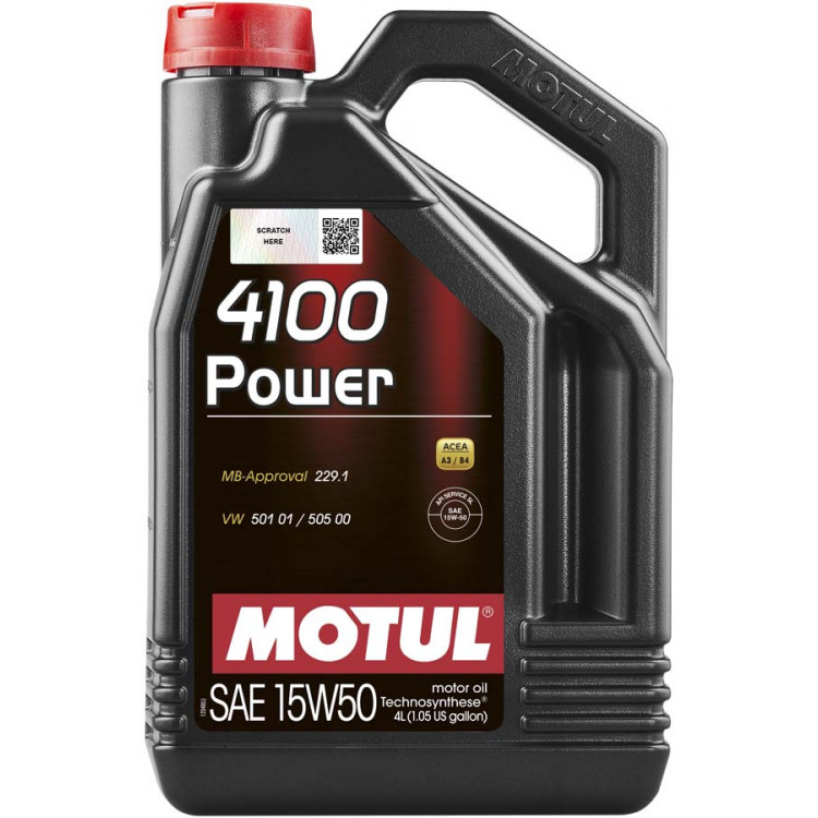 Олива моторна MOTUL 4100 Power 15W-50  4л. 100271