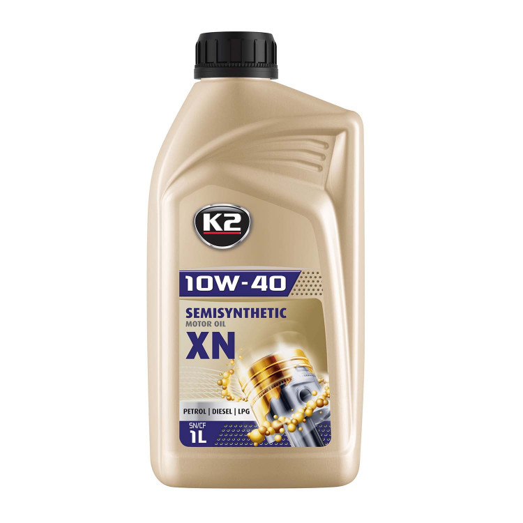 Олива моторна K2 SEMISYNTHETIC MOTOR OIL XN 10W-40 1 л 02071E