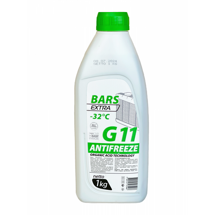 BARS EXTRA Антифриз -32С G11 зелений 1кг