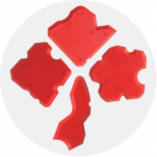 Intertool KT-2001  Шпателя фігурні  для силикону (4шт)