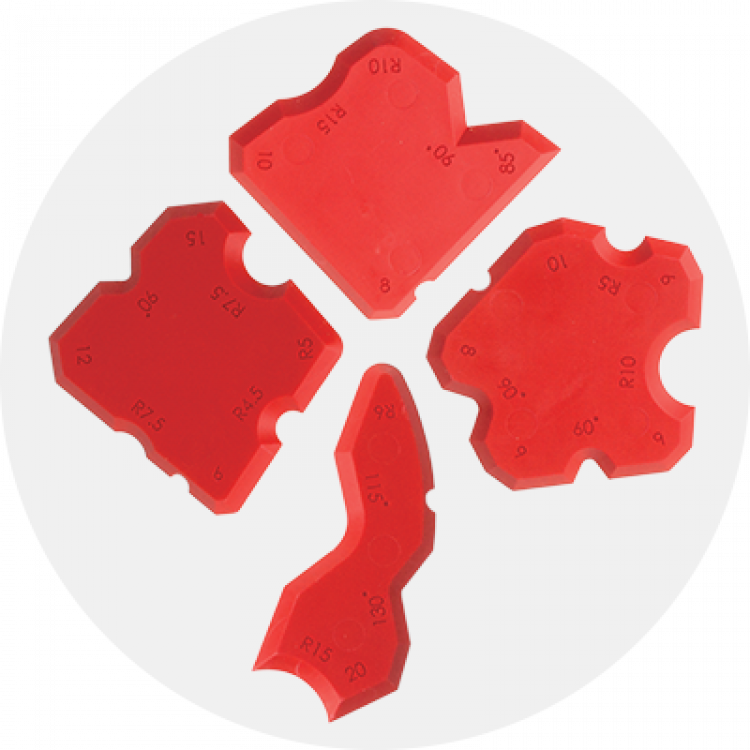 Intertool KT-2001  Шпателя фігурні  для силикону (4шт)