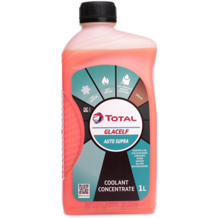 TOTAL Glacelf  Auto Supra Антифриз концентрат червоний 1л (G12+ )