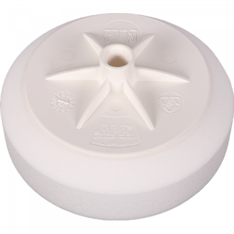 APP Круг полірувальний під різьбу Foam Pad M14 Ø150 x 50мм білий