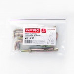Анкер з кожухом та гайкою з L-гаком М10/12*100 цинк жовтий APRO (пач. 5 шт.)