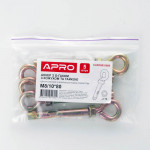 Анкер з кожухом та гайкою з O-гаком М10/12*100 цинк жовтий APRO (пач. 5 шт.)