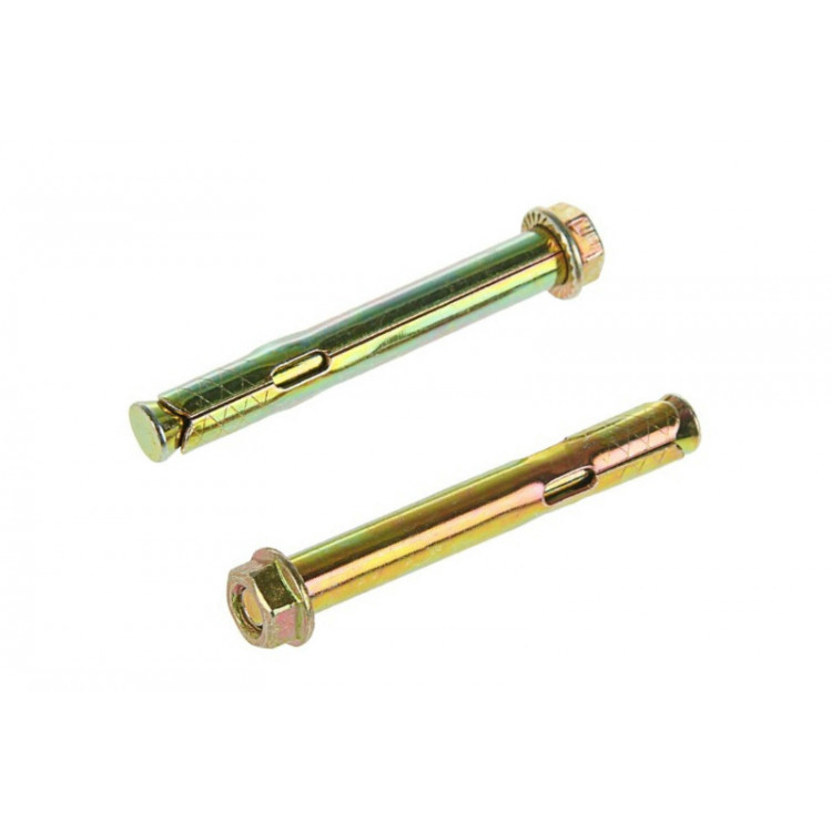 Анкер з кожухом та гайкою М10/12*100 цинк жовтий APRO (пач. 10 шт.)