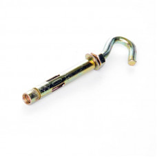 Анкер із кожухом та гайкою із С - гаком М10/12*100 цинк жовтий APRO (пач. 5 шт.)