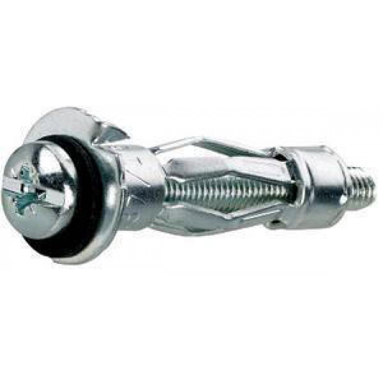 Анкер Моллі із гвинтом М4*38 цинк білий (пач. 25 шт.)