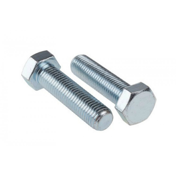 Болт із шестигранною головкою з повним різьбленням М10*100 DIN 933 кл. пр. 5,8 цинк білий (пач.10 шт