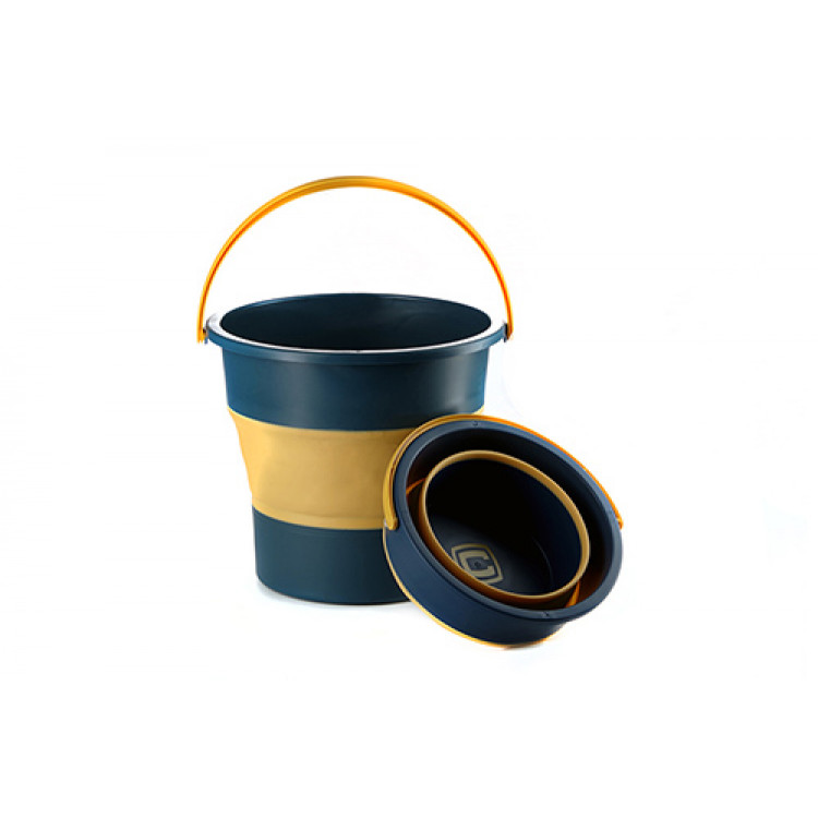 Відро складане силіконове 4,6 л orange-black