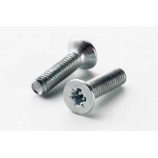 Гвинт метричний з потайною головкою 6*16 DIN 965 клас міцності 4.8 білий цинк (уп. 100 шт.)