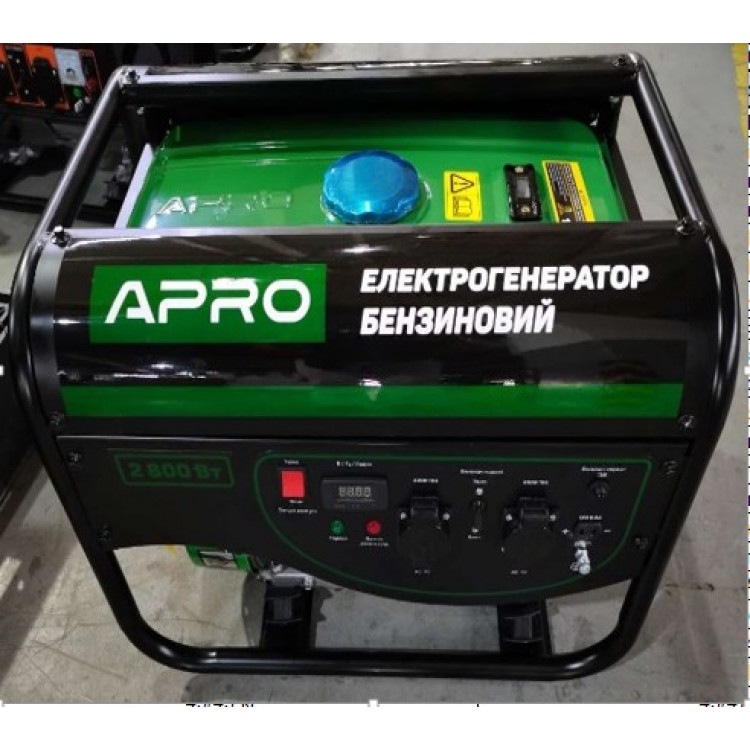 Генератор бензиновий APRO 4-х тактний 2.5/2.8 кВт (ручний запуск)