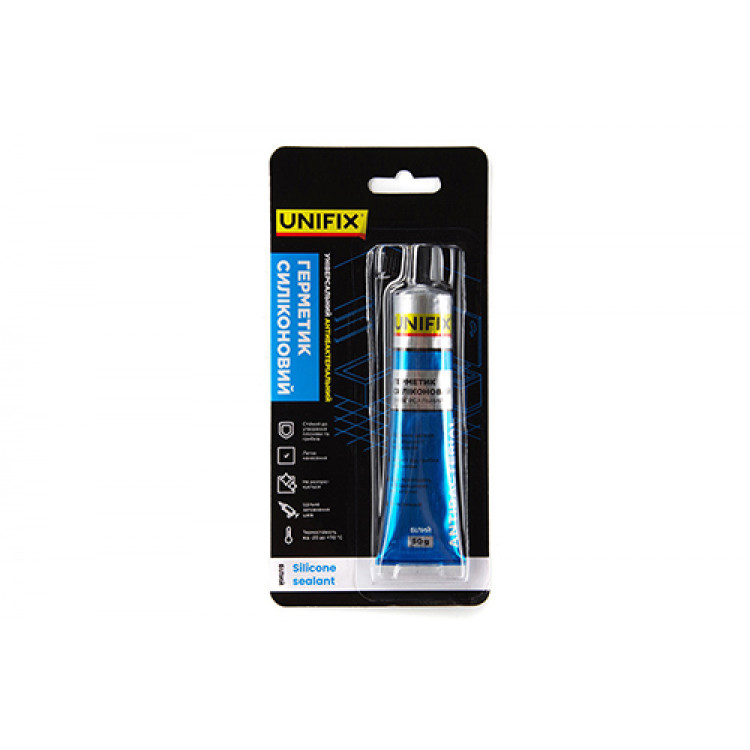 UNIFIX Герметик силіконовий універсальний білий тюбик 50 мл