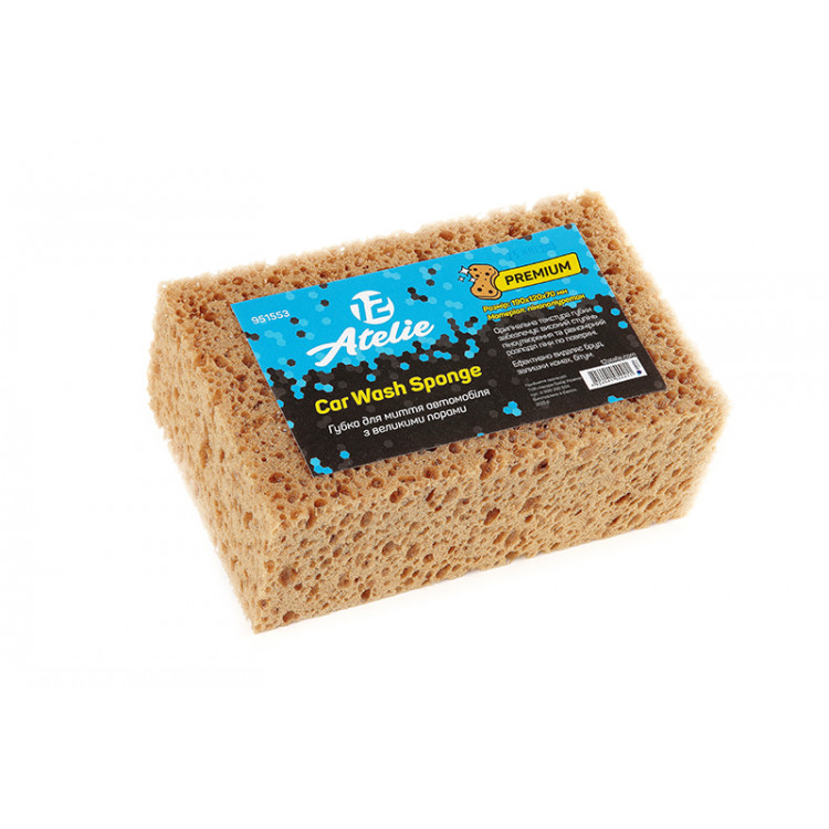 12 ATELIE Губка для миття автомобіля Premium з великими порами