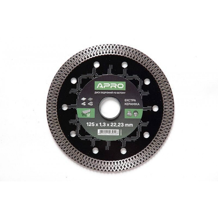 Диск відрізний по бетону Кераміка Екстра 125х1, 3 мм APRO 22-24%