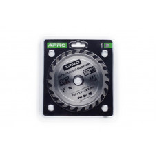 Диск пиляльний по дереву 125*1.2*22.2мм / 24 зубів APRO (на блістері)