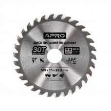 Диск пиляльний по дереву 125*22.2мм / 30 зубів APRO