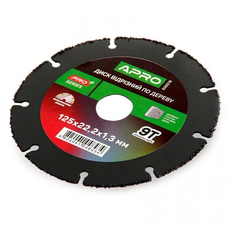 Диск пиляльний по дереву з вольфрамовою крошкой APRO 125*1.3*22.2 мм