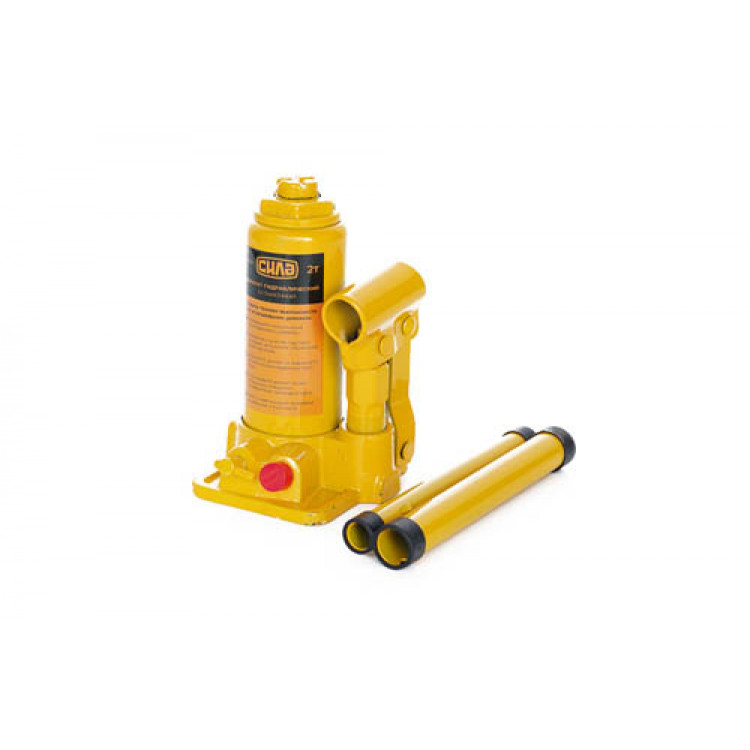 Домкрат гідравлічний пляшковий 2 т СИЛА (158-308мм)