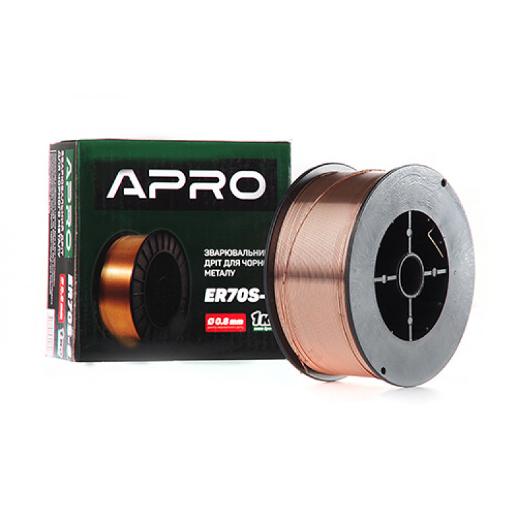 Дріт зварювальний APRO  ER70S-6 0,8 мм 1 кг