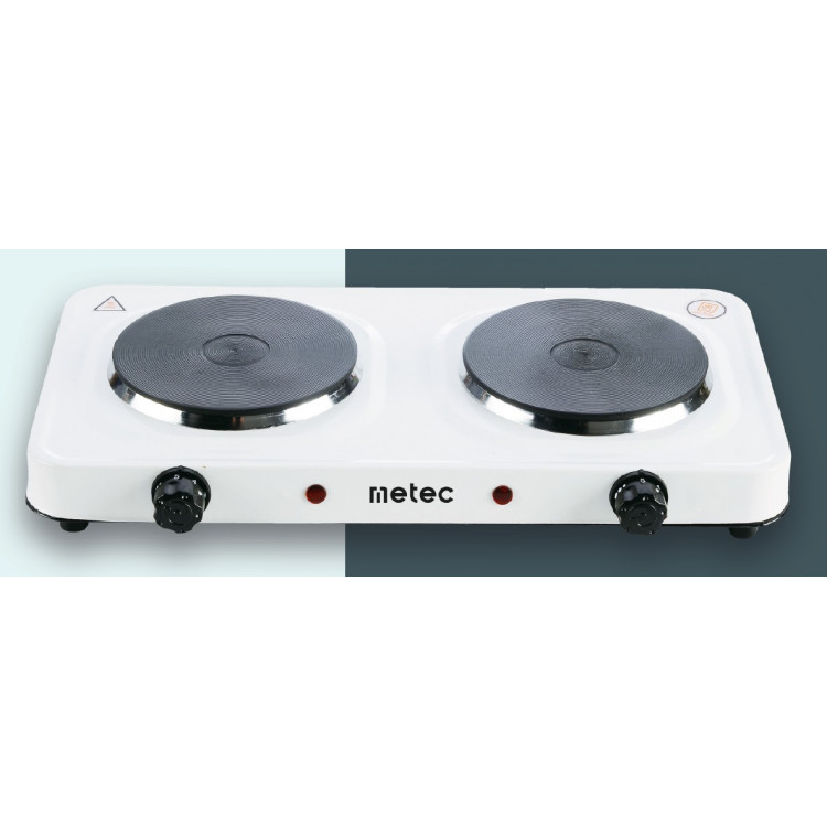 Електроплитка Metec 2-х - конфорна  ES-02DDG дисковий тен 2,0 кВт