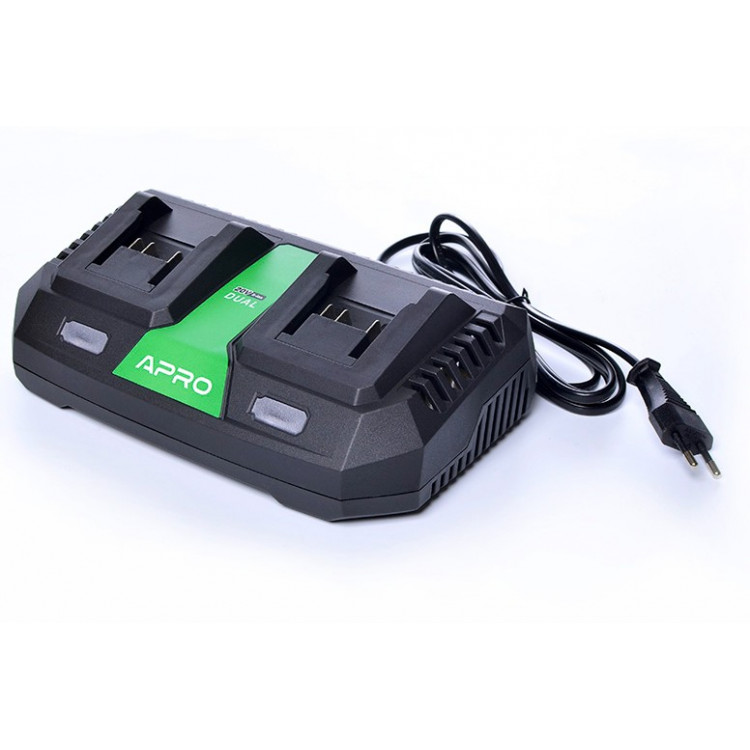 Зарядний пристрій до акумуляторної батареї подвійний APRO FC20 Dual 20В, 3А