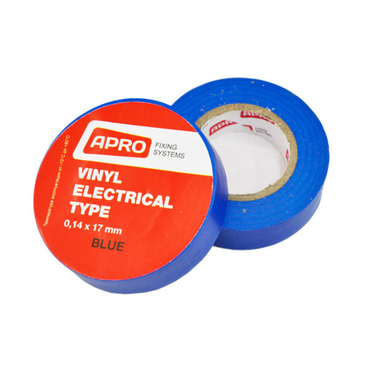 Ізоляцiйна стрiчка APRO (синя) 0.14*17 мм*10 м