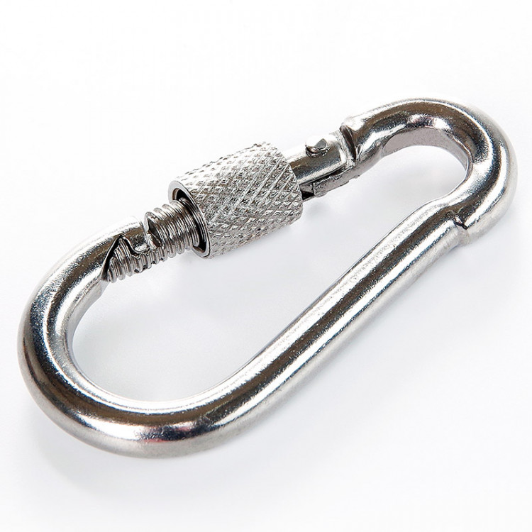 Карабін пожежний із замком М 5х50 мм нержавіючий А2 (10шт/уп)