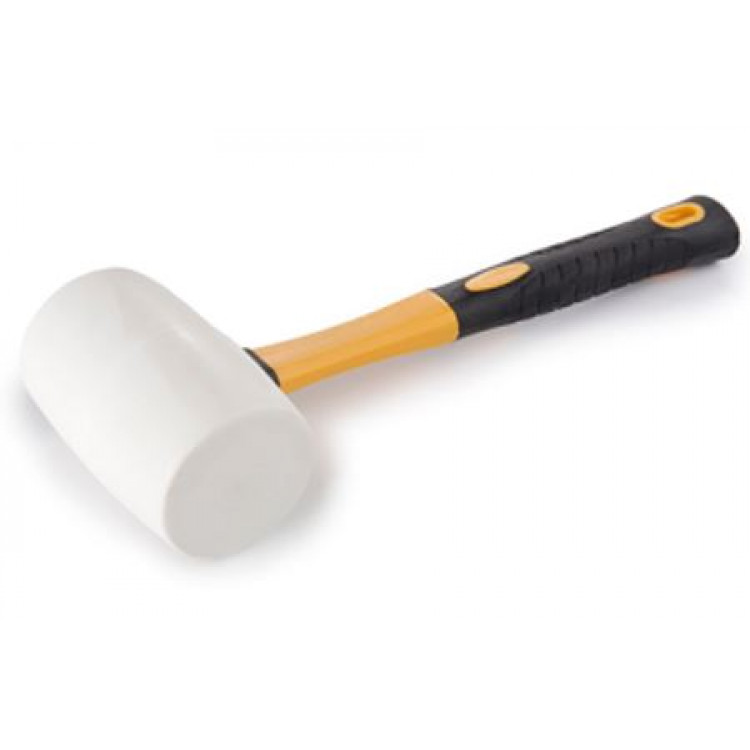 Киянка гумова 340 гр. біла з фібергласовою рукояткою