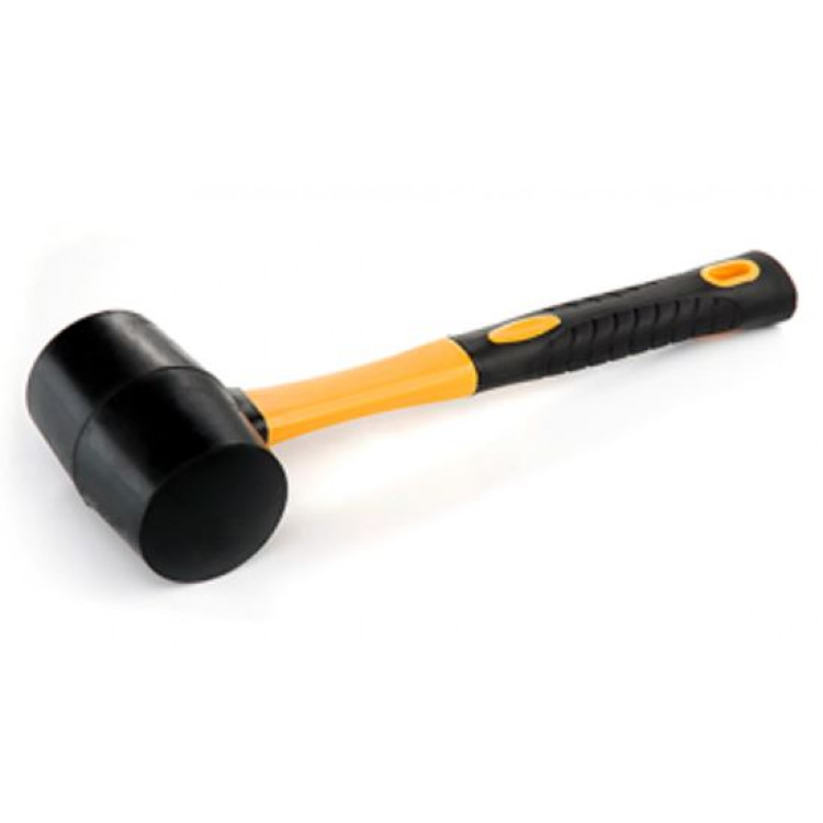 Киянка гумова 680 гр. чорна з фібергласовою рукояткою