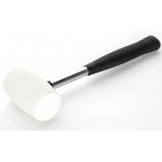 Киянка гумова 680гр/80мм, біла гума з металевою рукояткою СИЛА