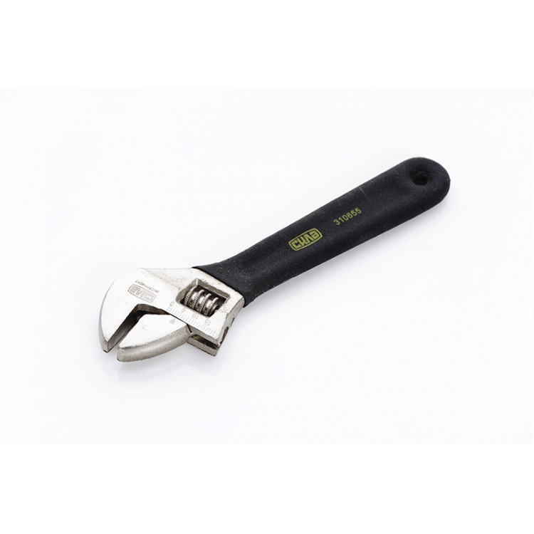 Ключ розвідний 150 мм 0-20 мм СИЛА CrV прогумовий