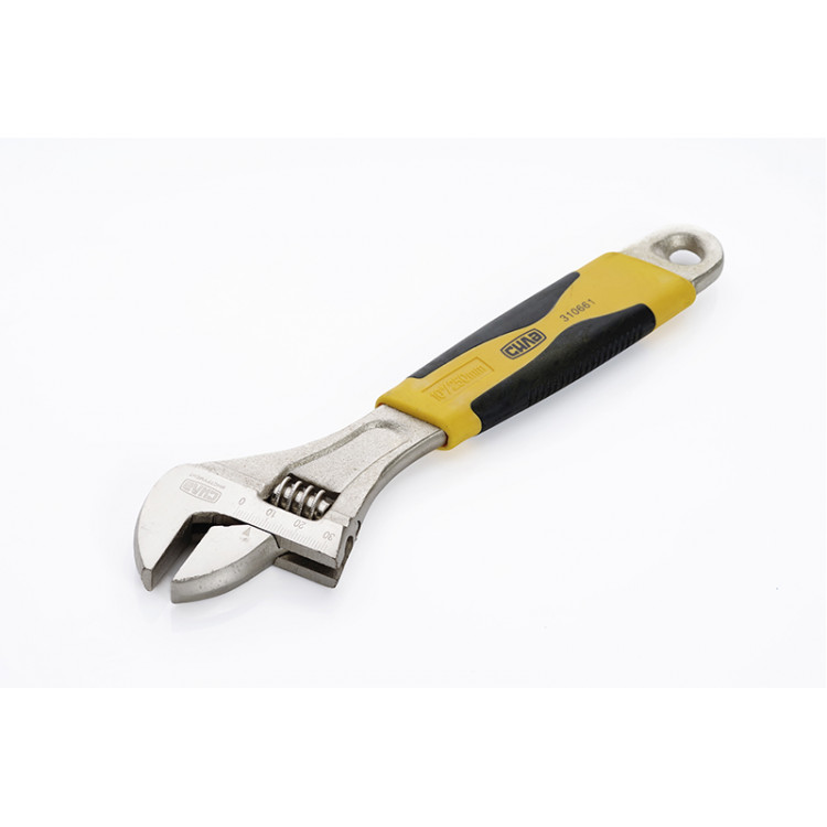 Ключ розвідний 250 мм 0-30 мм СИЛА CrV проф.