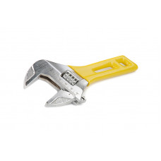 Ключ розвідний укороченний 190 мм 0-46 мм з тонкими губами СИЛА  прогумований CrV