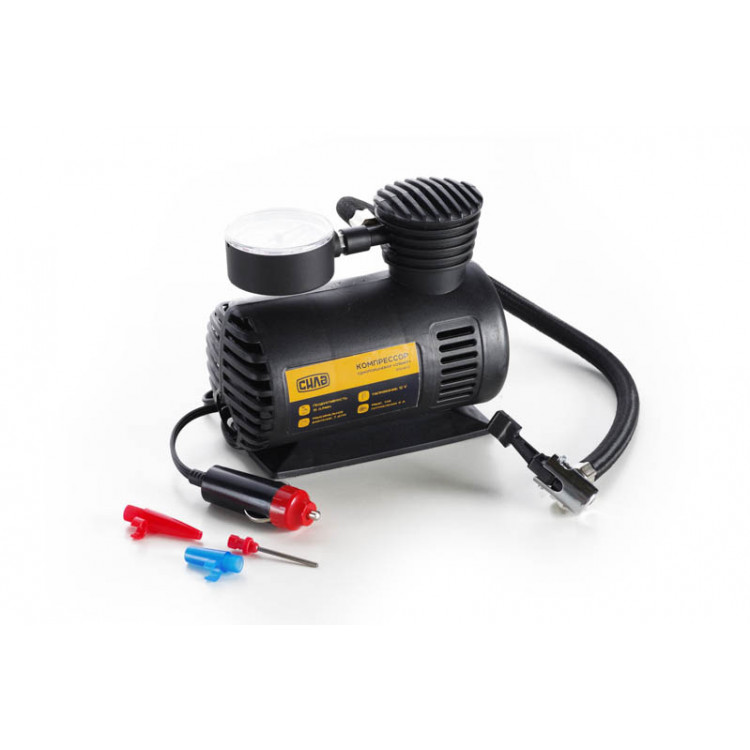 Компресор автомобільний однопоршневий 15 л/хв. 100 Вт СИЛА 7 Атм.