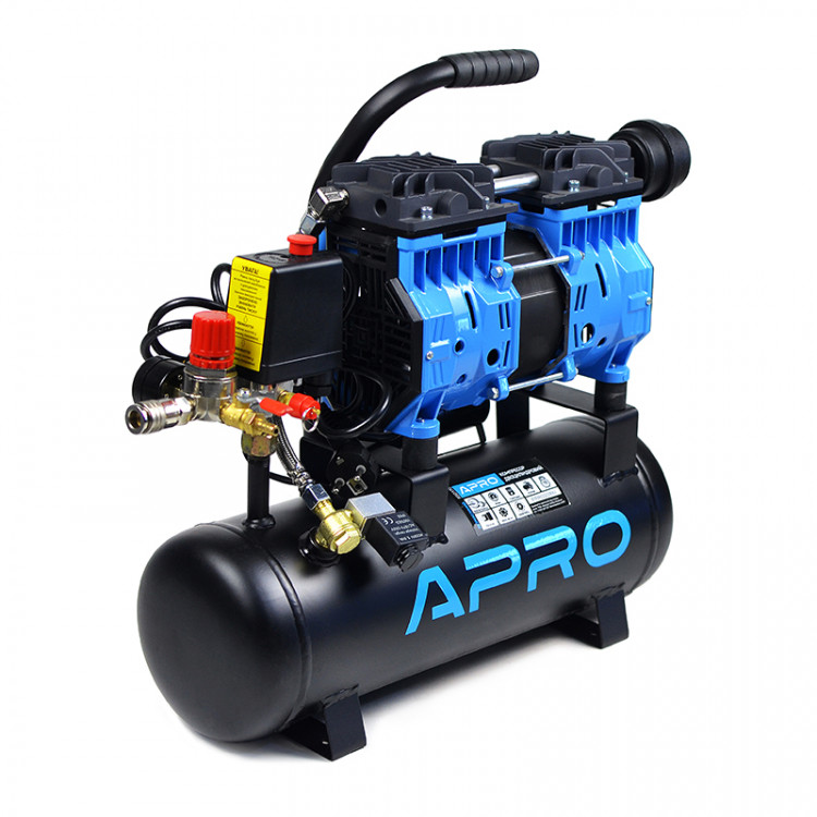 Компресор двоциліндровий безмасляний OFE-9 8 Бар 0.6 кВт 152 л/хв 9 л