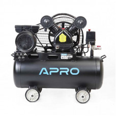 Компресор двоциліндровий ремінний 2.2кВт 402л/хв 8бар 50л (2 крана) APRO