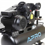 Компресор двоциліндровий ремінний 2.2кВт 402л/хв 8бар 50л (2 крана) APRO